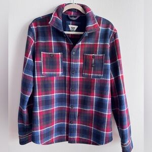 VISSLA Multicolor Plaid Flannel Shirt Mens Lg Button Up